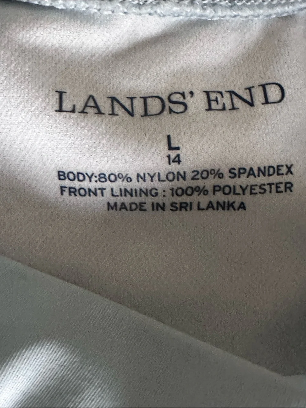 Lands' End Cream Long-Sleeve Rashguard with Blue Seahorse